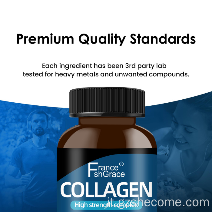 Peptidi di collagene marino organico capsule con vitamina C